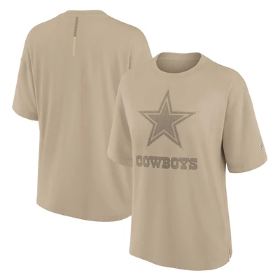 Women's Fanatics Khaki Dallas Cowboys Oversized Elements T-Shirt