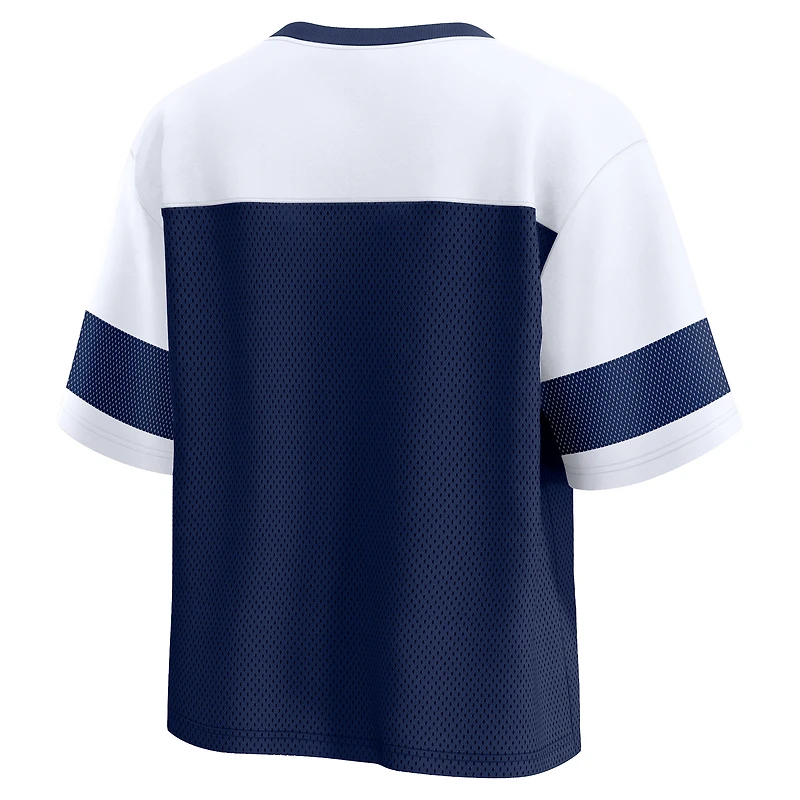 Women's Fanatics Navy/White Dallas Cowboys Homeschool Jersey Poly V-Neck
Fashion Top