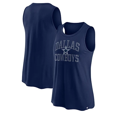 Débardeur Bling Flowy Fanatics pour femmes bleu marine Dallas Cowboys
