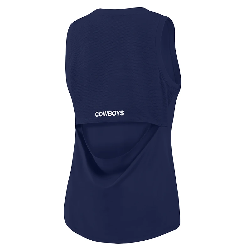 Débardeur de performance Fanatics Navy Dallas Cowboys pour femme