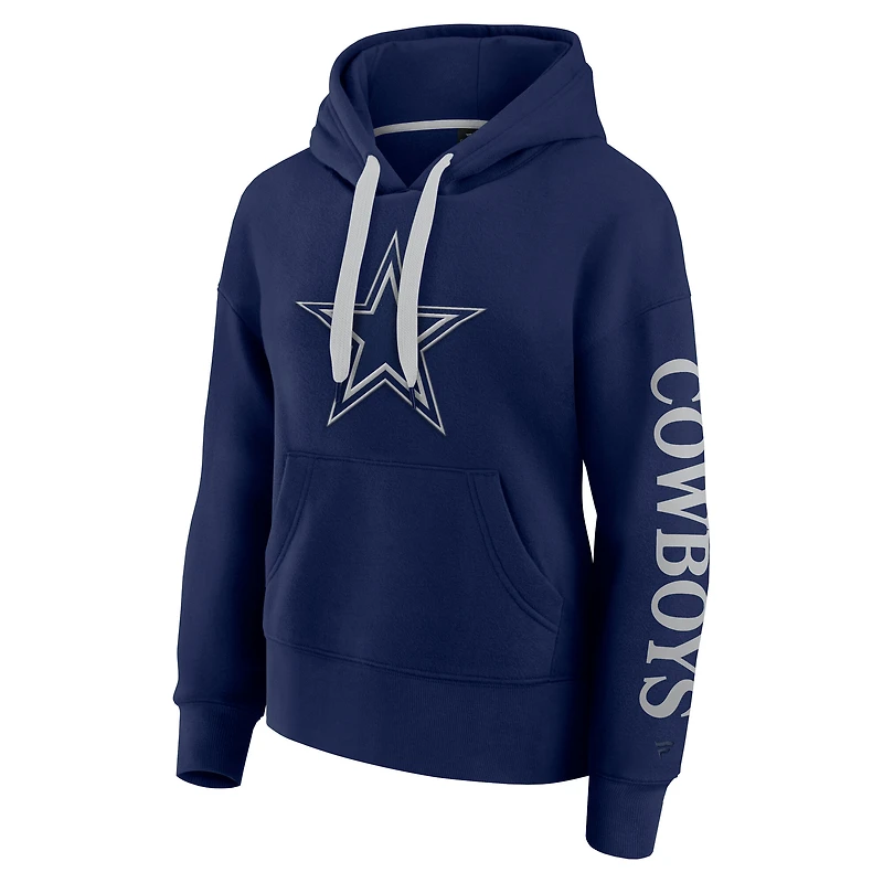 Sweat à capuche Fanatics pour femme bleu marine Dallas Cowboys Elements Next