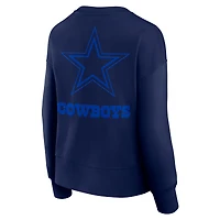 Sweat-shirt à enfiler Fanatics pour femme bleu marine Dallas Cowboys Elements