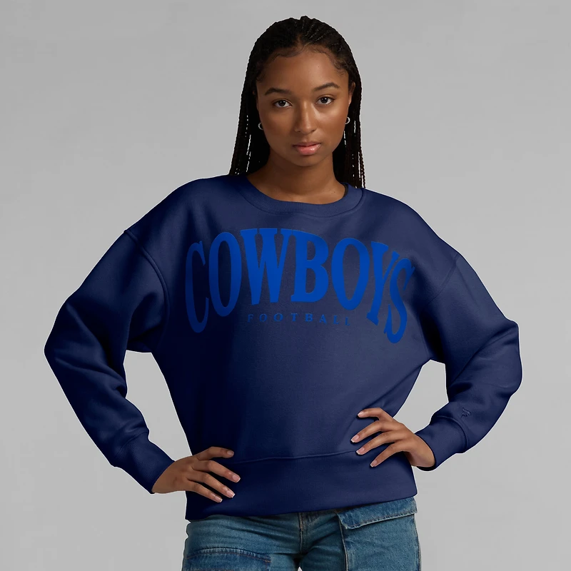 Sweat-shirt à enfiler Fanatics pour femme bleu marine Dallas Cowboys Elements