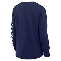 T-shirt à manches longues Fanatics bleu marine pour femme, motif Hometown Legacy des Cowboys de Dallas