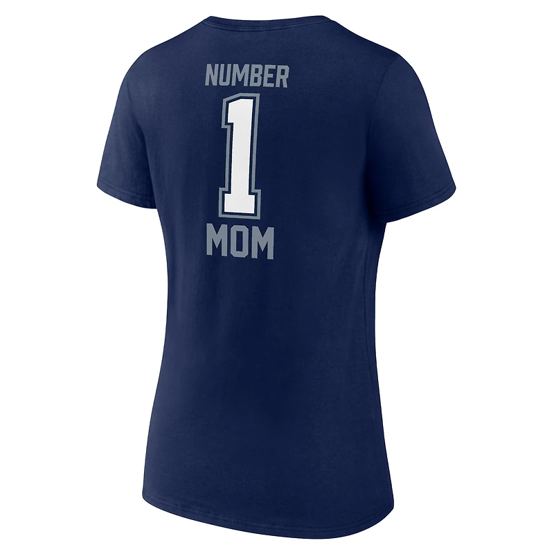 T-shirt à col en V pour la fête des mères Fanatics Navy Dallas Cowboys femmes