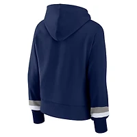Sweat à capuche Fanatics pour femmes bleu marine Dallas Cowboys Over Under