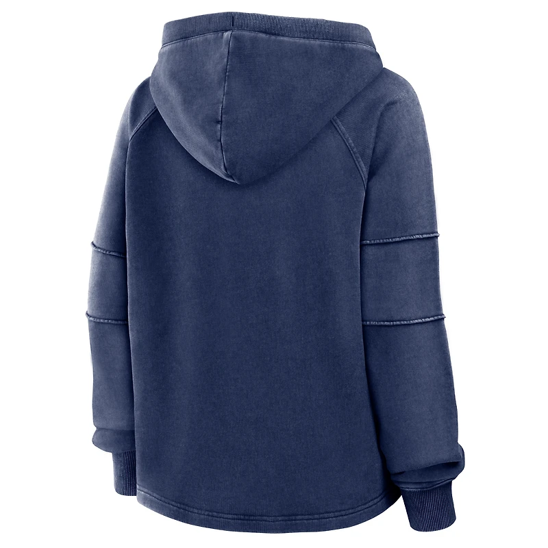 Sweat à capuche surdimensionné manches raglan bleu marine pour femme Fanatics des Cowboys de Dallas