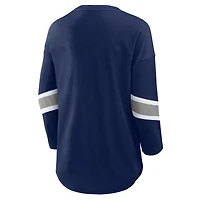 Women's Fanatics Navy Dallas Cowboys Plus Redzone 3/4-Sleeve Scoop Neck T-Shirt