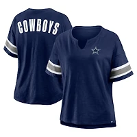 T-shirt Fanatics pour femme bleu marine Dallas Cowboys Redzone Curl Route