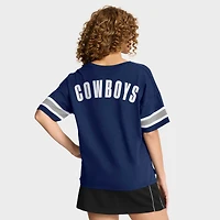 Women's Fanatics Navy Dallas Cowboys Redzone Curl Route T-Shirt