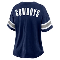 T-shirt Fanatics pour femme bleu marine Dallas Cowboys Redzone Curl Route