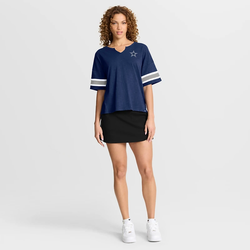 Women's Fanatics Navy Dallas Cowboys Redzone Curl Route T-Shirt