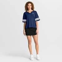 Women's Fanatics Navy Dallas Cowboys Redzone Curl Route T-Shirt