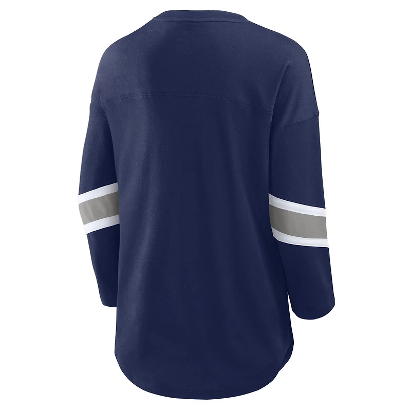 Women's Fanatics  Navy Dallas Cowboys Redzone 3/4-Sleeve T-Shirt