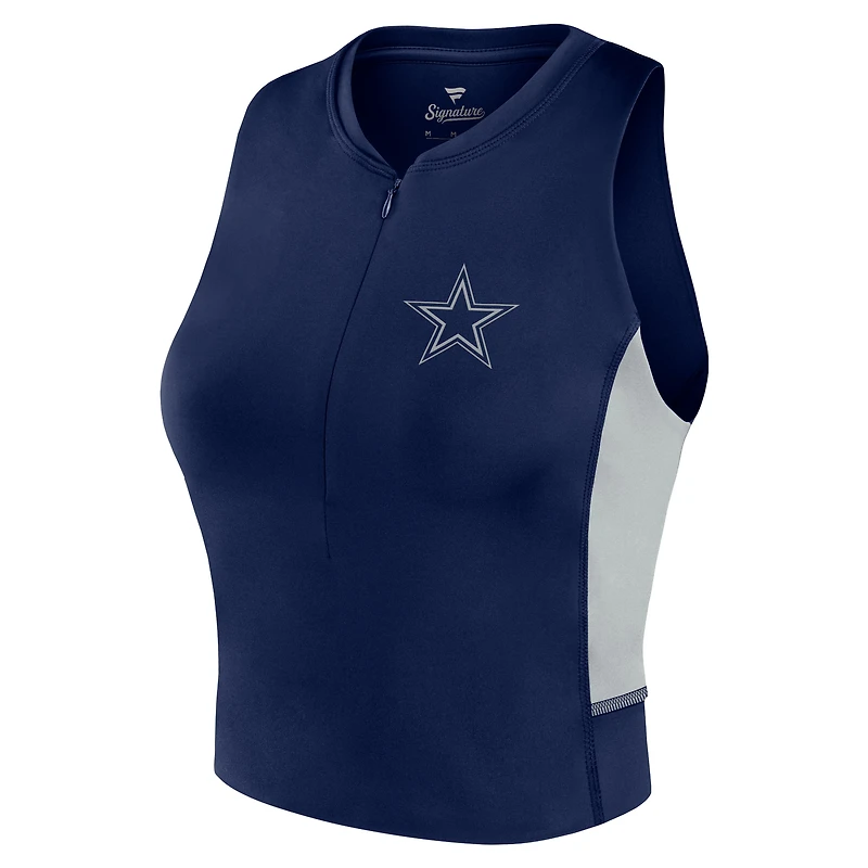 Débardeur de sport ajusté Fanatics Navy Dallas Cowboys Studio pour femmes