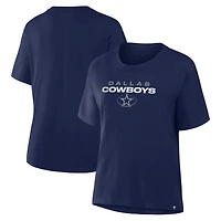 Women's Fanatics  Navy Dallas Cowboys Team Fade Legacy Scoop Neck T-Shirt