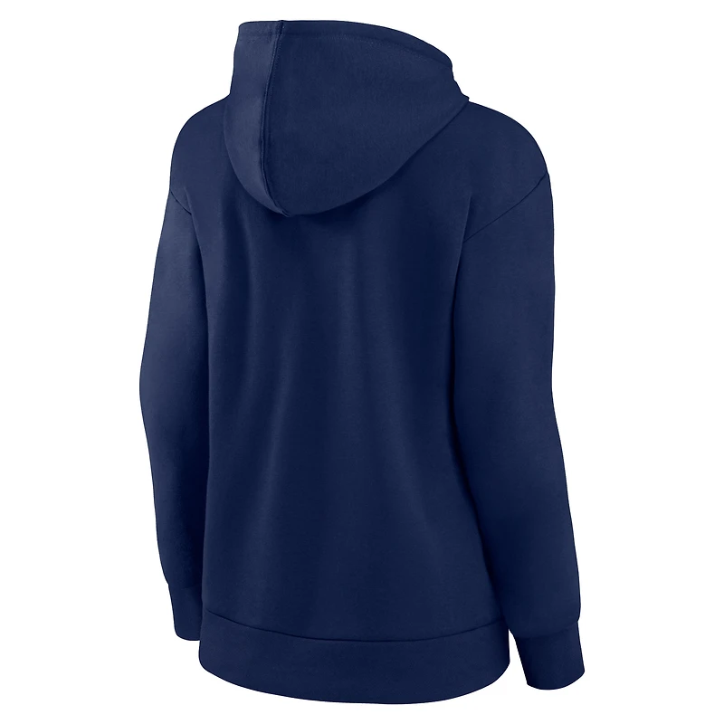 Sweat à capuche avec logo de l'équipe des Dallas Cowboys Fanatics pour femmes bleu marine Victory Script