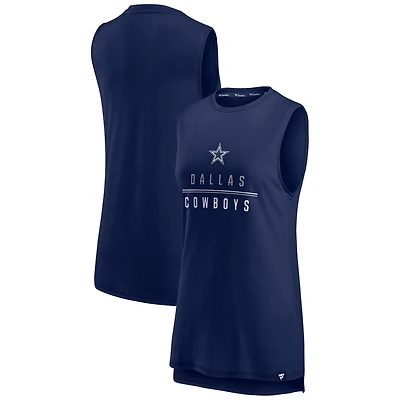 Débardeur True Contender Fanatics pour femmes bleu marine Dallas Cowboys