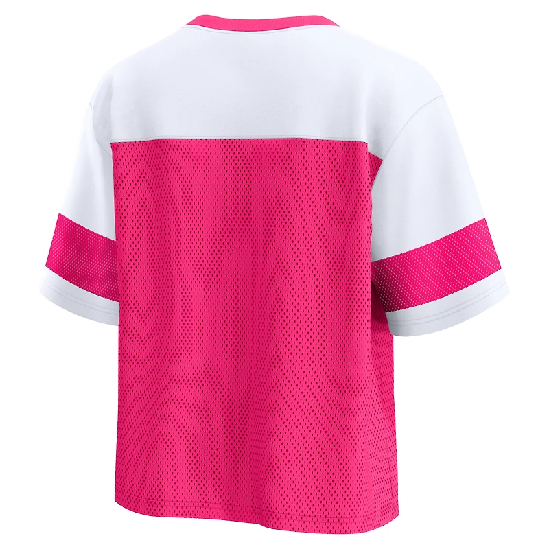 Women's Fanatics Pink/White Dallas Cowboys Homeschool Jersey Poly V-Neck
Fashion Top