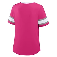 T-shirt à lacets Athena Redzone Draw Play des Cowboys de Dallas pour femmes, rose