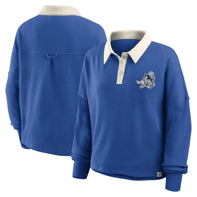 Women's Fanatics Royal Dallas Cowboys Oversized Hometown Premium Thermal Long Sleeve Shirt