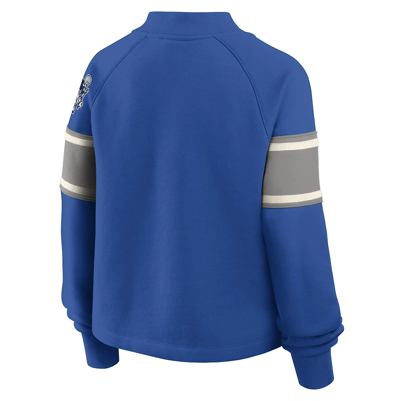 Pull surdimensionné à col montant Fanatics Royal Dallas Cowboys pour femme