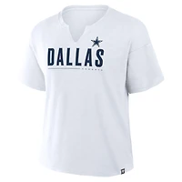 T-shirt boxy blanc Dallas Cowboys Redzone pour femme