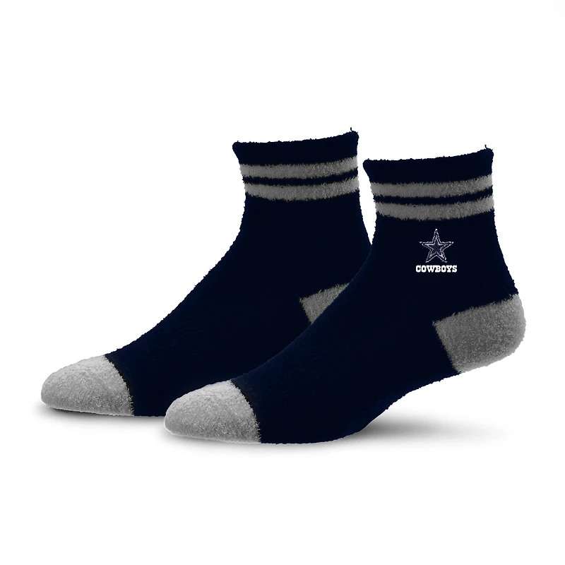 Lot de deux paires de chaussettes mi-mollet confortables pour femmes des Cowboys de Dallas For Bare Feet