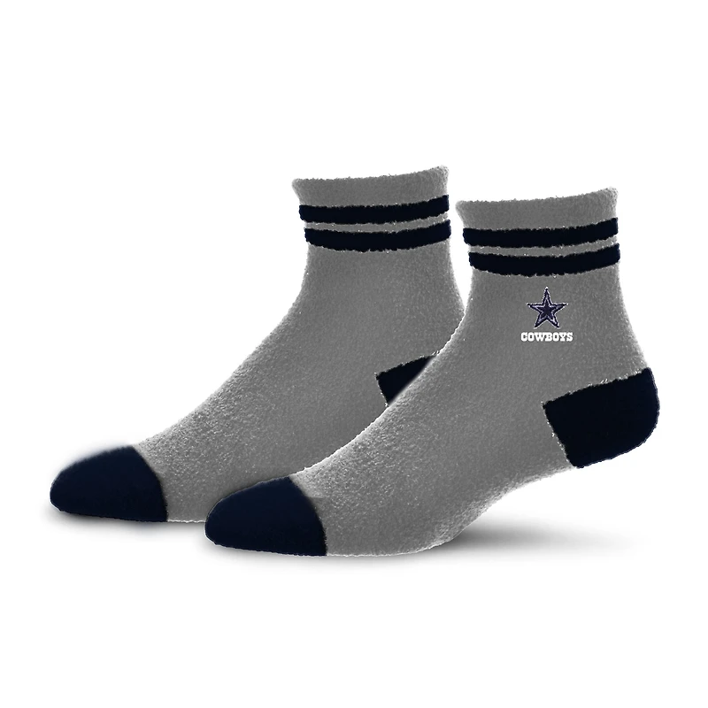 Lot de deux paires de chaussettes mi-mollet confortables pour femmes des Cowboys de Dallas For Bare Feet