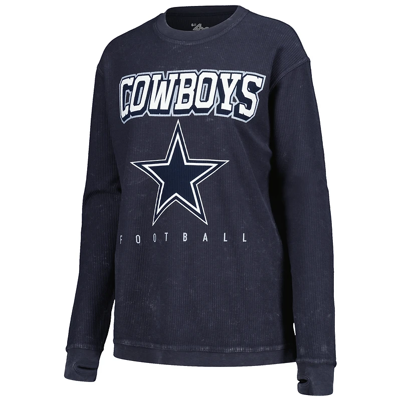 Sweat-shirt à cordon confortable G-III 4Her par Carl Banks pour femmes, bleu marine, Dallas Cowboys