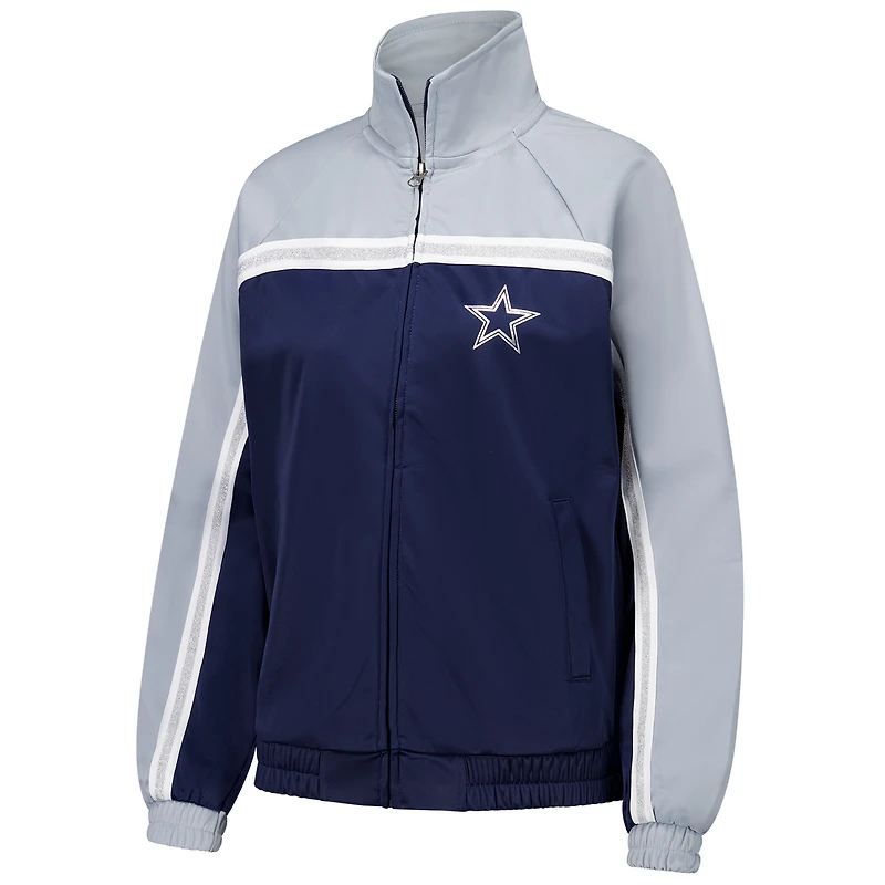 Women's G-III 4Her by Carl Banks Navy Dallas Cowboys Post Game Full-Zip Track Jacket