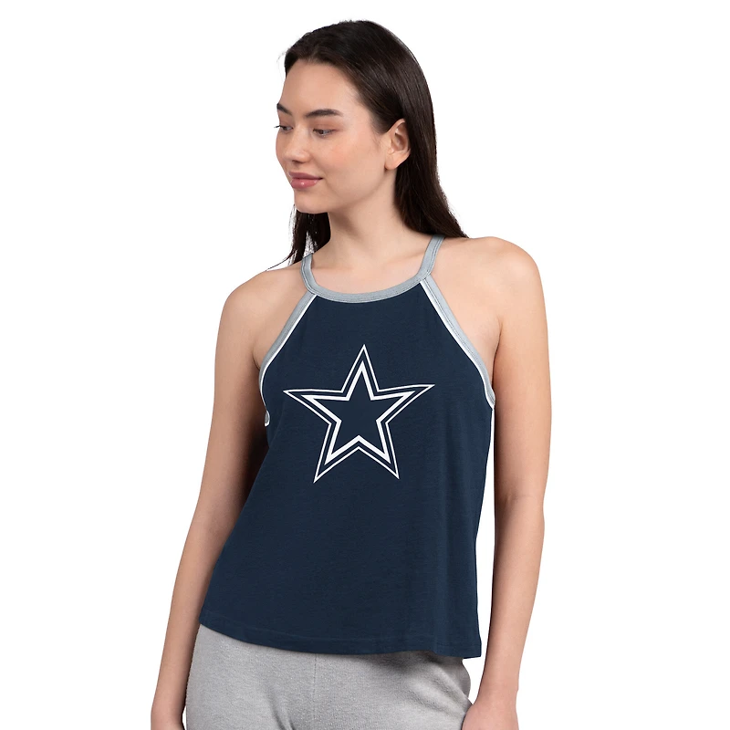 Women's G-III 4Her by Carl Banks Navy Dallas Cowboys Redemption Win Slub Tank Top