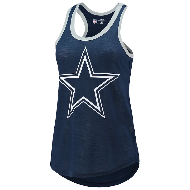 Débardeur pour femme G-III 4Her by Carl Banks Navy Dallas Cowboys Tater Burnout