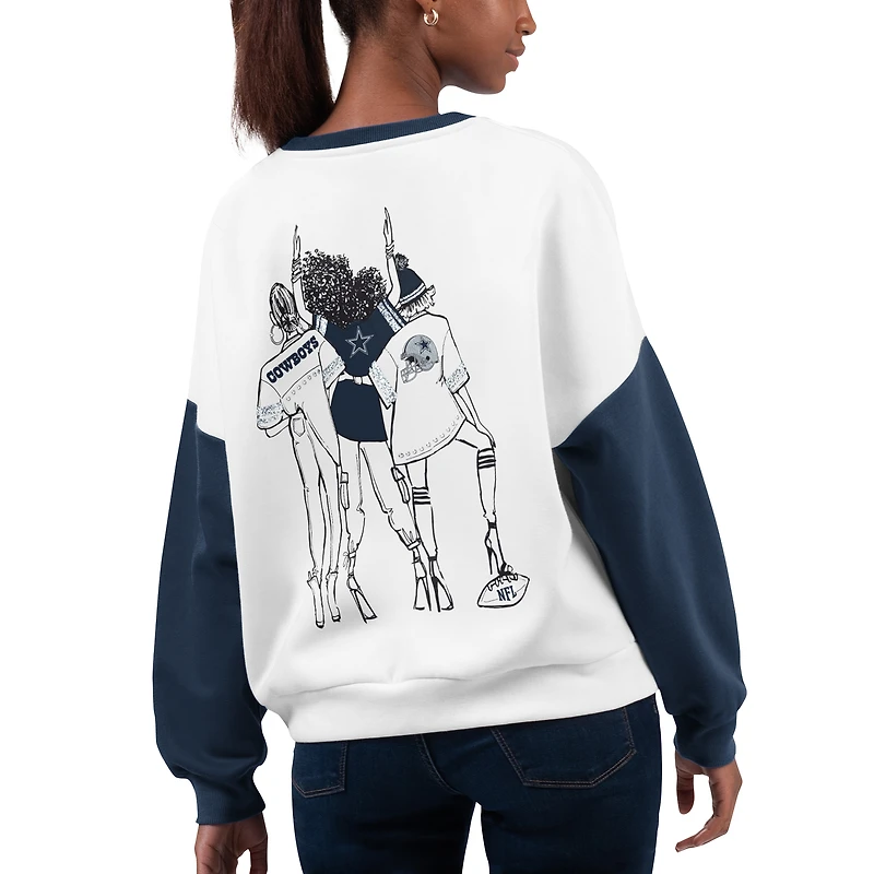 Sweat-shirt blanc G-III 4Her par Carl Banks pour femmes des Dallas Cowboys A-Game