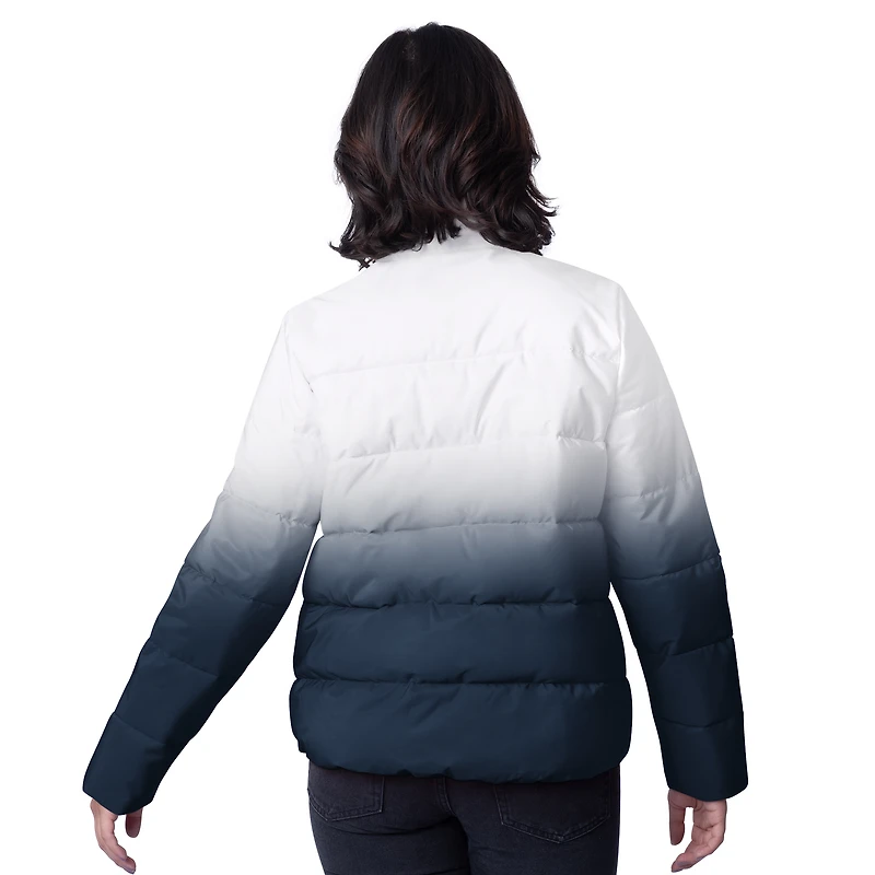 Women's G-III 4Her by Carl Banks White Dallas Cowboys Overtime Ombre Full-Zip Puffer Jacket
