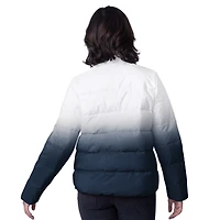 Women's G-III 4Her by Carl Banks  White Dallas Cowboys Overtime Ombre Full-Zip Puffer Jacket