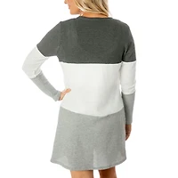 Women's Gameday Couture  Gray/White Dallas Cowboys Blitz Belle Tri-Color Block Lightweight Open Cardigan