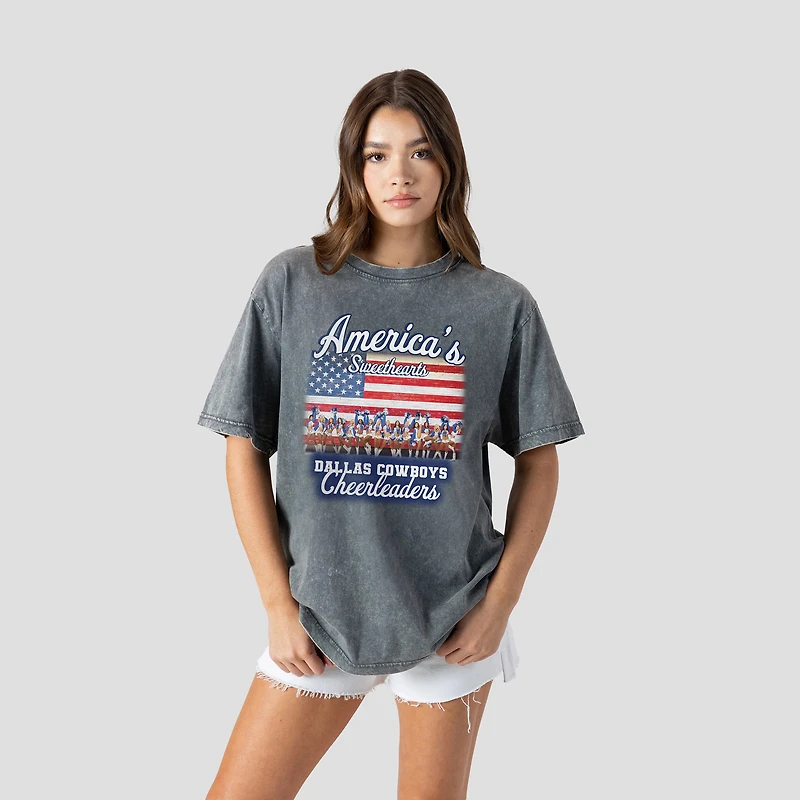 Women's Gameday Couture  Gray Dallas Cowboys Cheer Collection America's Sweethearts T-Shirt
