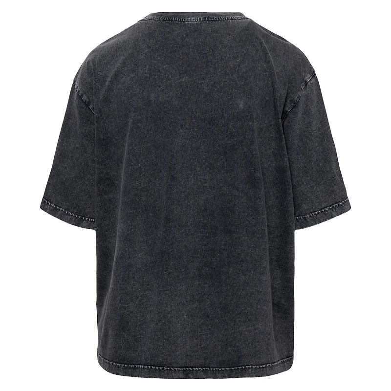 T-shirt oversize à paillettes pour femme Gameday Couture gris avec motif pom-pom girls des Cowboys de Dallas