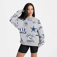 Women's Gameday Couture Heather Gray Dallas Cowboys Always On Repeat Fleece Sweatshirt