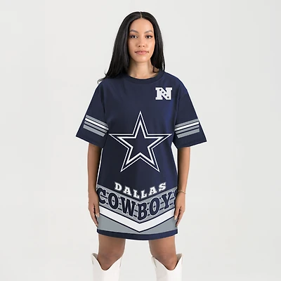 Robe t-shirt vintage Perfect Score bleu marine pour femme, motif Gameday Couture des Cowboys de Dallas