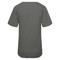 T-shirt gris pour femme avec nœud en cœur et motif pom-pom girls des Cowboys de Dallas