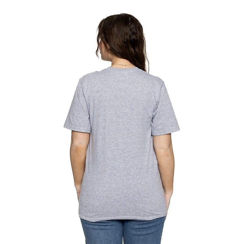 T-shirt gris pour femme avec nœud en cœur et motif pom-pom girls des Cowboys de Dallas