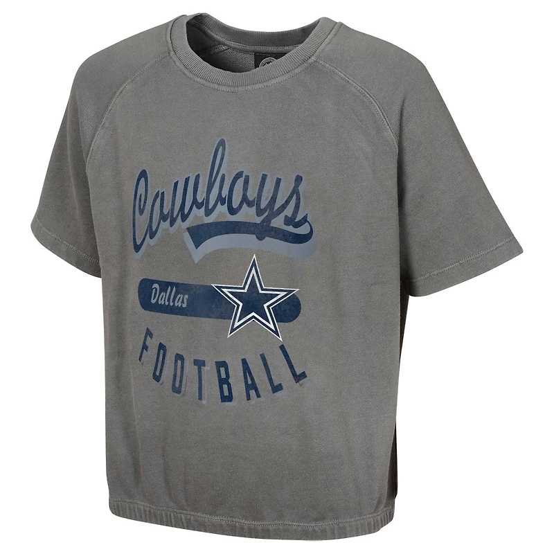 Women's  Gray Dallas Cowboys Mineral Wash Short Sleeve Top