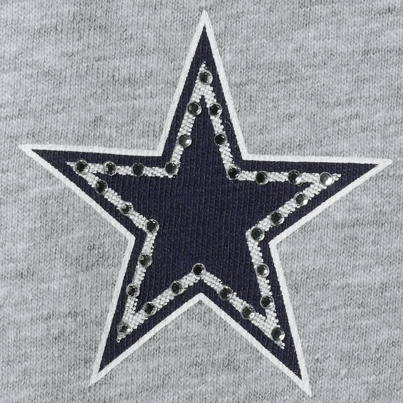 Women's Lauren James Heathered Gray Dallas Cowboys Tiered Dress