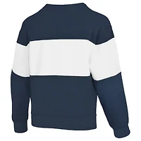 Sweat-shirt Lauren James bleu marine Dallas Cowboys Bling Colorblock Terry pour femme
