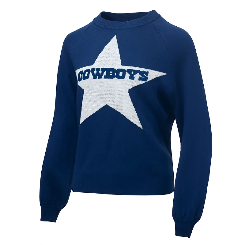 DCM COW NAVY WHITE 23 PULL FEMME WORDMARK STAR STRLAD