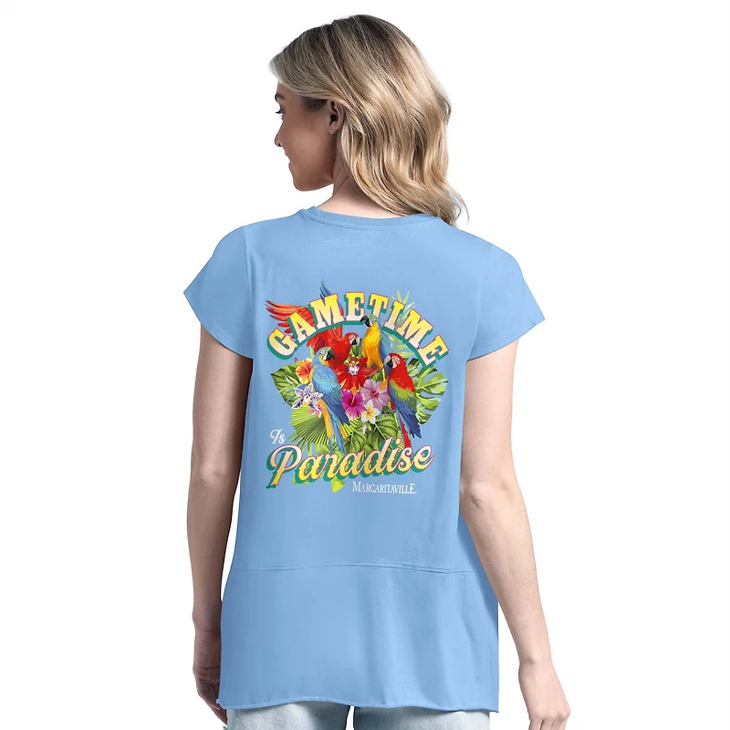 Women's Margaritaville  Light Blue Dallas Cowboys Gametime Is Paradise T-Shirt