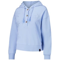 Sweat à capuche uni bleu clair Dallas Cowboys Island Dream pour femme Margaritaville