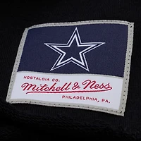 Polo de rugby court à manches longues Mitchell & Ness noir Dallas Cowboys pour femme